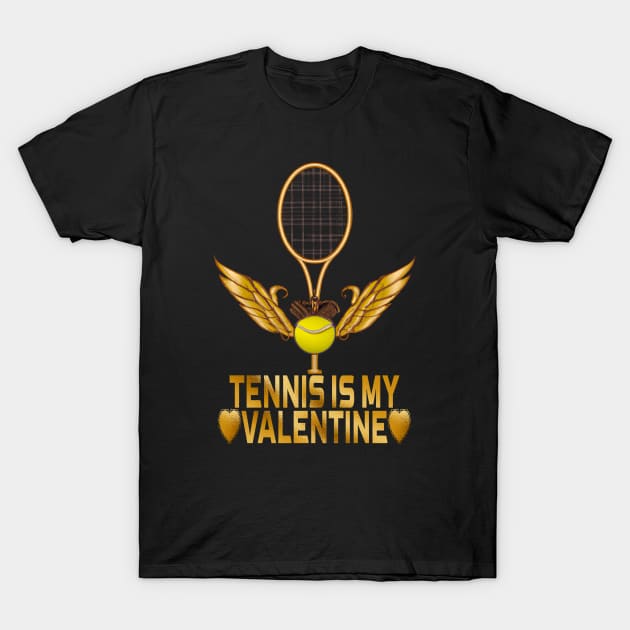Tennis Is My Valentine, Tennis Lovers T-Shirt by MoMido